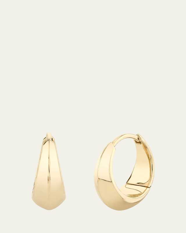10mm Basic Crescent Hoop Earrings
